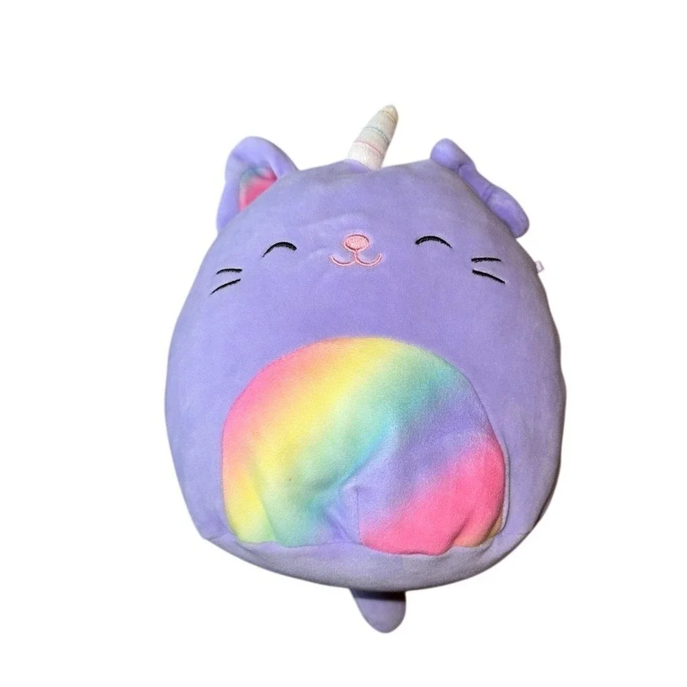 Squishmallows Cienna Purple Rainbow‎ Caticorn Cat Unicorn Plush 10 in